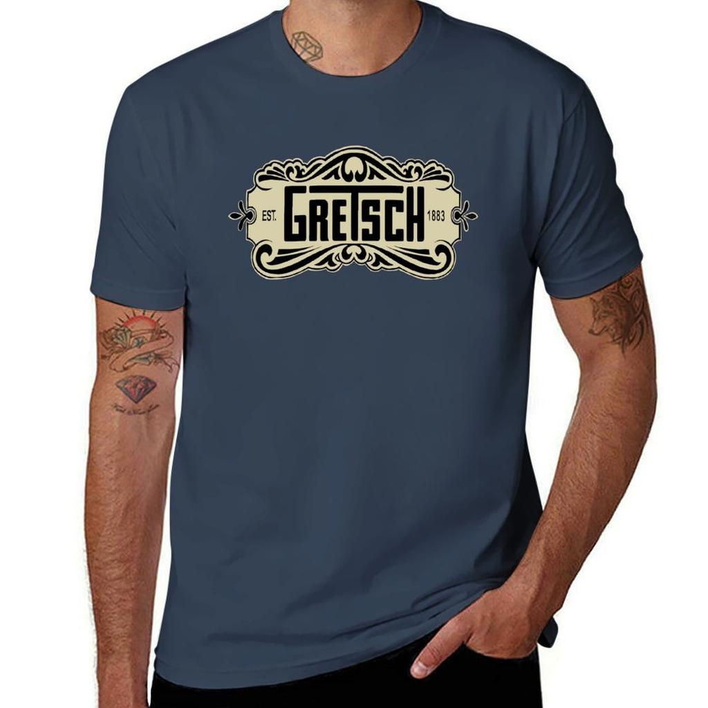 Vintage Gretsch s year Anniversary Legendary Guitars and drums TShirt anime t shirts oversize TShirt