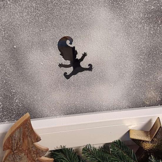 2 шт. Рождественский шаблон гнома, праздничное украшение, деревянный трафарет для силуэта эльфа, отпечаток ноги, многоразовый