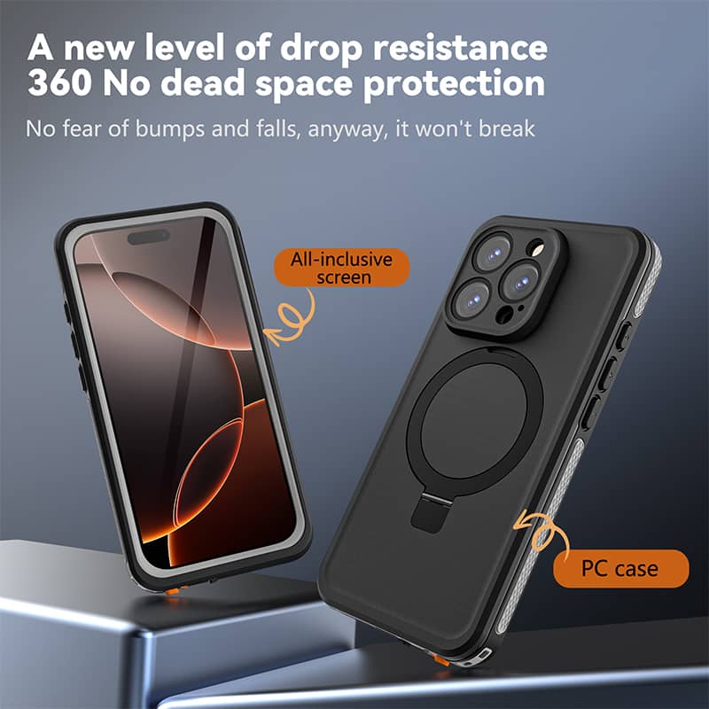 Для iPhone 16 15 Pro Max 16 Plus 16 15 Pro Водонепроницаемый чехол, [Совместим с Mag-Safe] Полнотелый Ударопрочный чехол