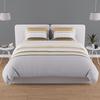 Duvet Cover Set In 57 Thread Count Cotton 240x220 Cm THALES Mustard, by Soleil D'ocre