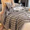 New Double Sided Warm Blanket Warm Breathable Throw Blanket Solid Color Skin-Friendly Conditioning Quilt