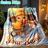 Custom Name Cheburashka Throw Blanket - Perfect for Couch, Bed, Office, and Outdoor Travel - Ideal Gift for Christmas & Holidays