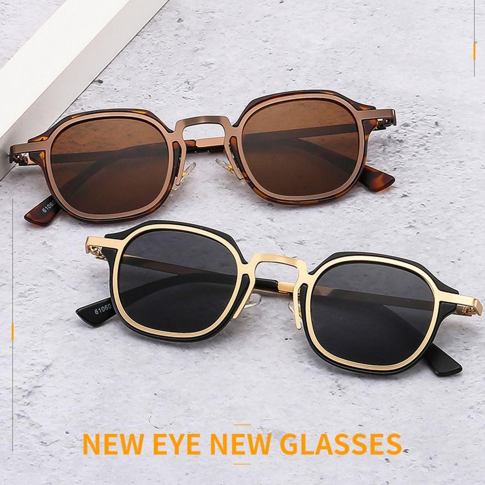 Y2K Punk Shades Metal Frame Driving Sun Glasses Fashion Small Square Sunglasses  for Women & Men