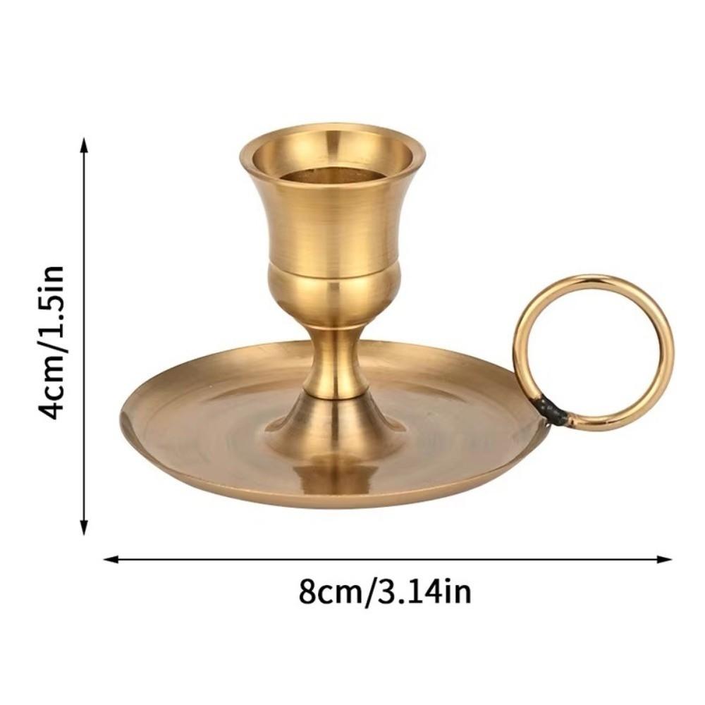 European Style Candlestick with Handle Candle Cup Candle Holder Wedding Festive Decoration
