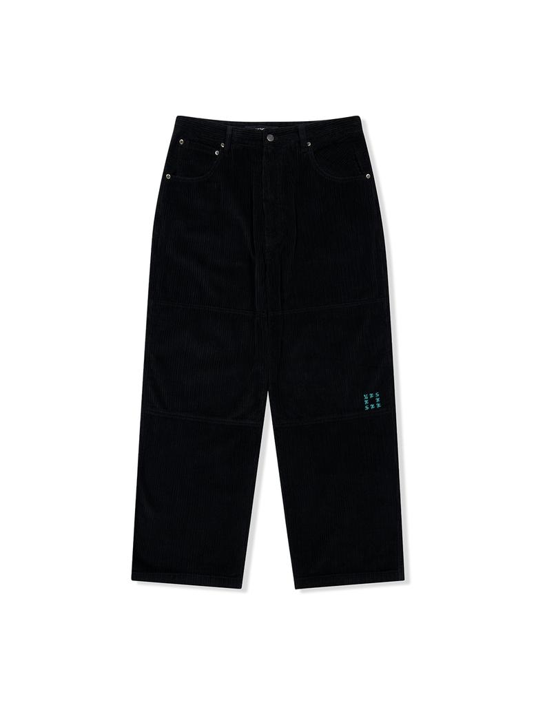 YESEYESEE Double Knee Corduroy Pants Black