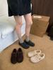 Inner Height-increasing Birkenstocks Winter New Velvet Warm One-pedal Loafers Platform-soled Retro Boken Cotton Shoes