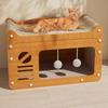 Sturdy Cat Scratching Board Non-Slip Cat Scratching Nest Play Balls Vertical Crawler  Villa