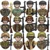 Kids Toys Mini Military Soldier Model Air Force Army Armed Camouflage Unit Small Particles Building Blocks Boys Holiday Gifts