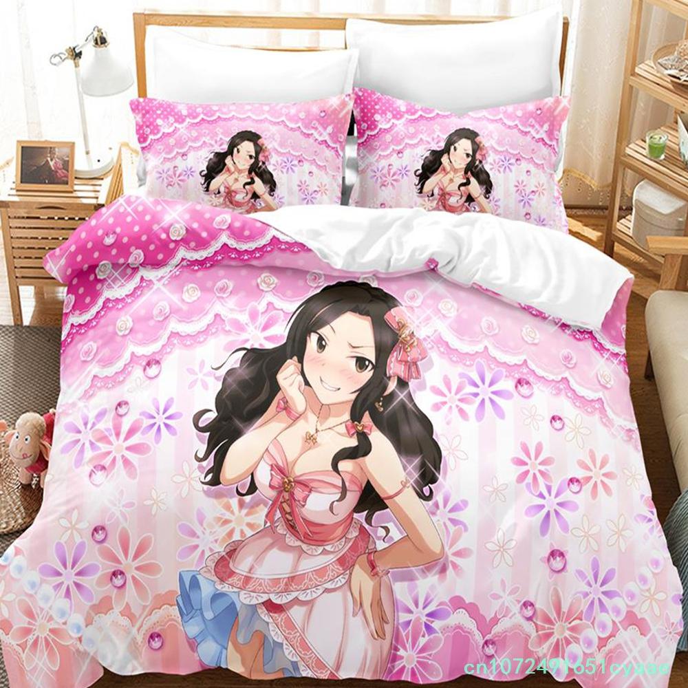 Новый Комплект Постельного Белья THE iDOLM@STER Cinderella Girls Starlight Stage Мультяшный Аниме Трехкомпонентный Комплект Для Взрослых Детей Спальни Комплекты Пододеяльников