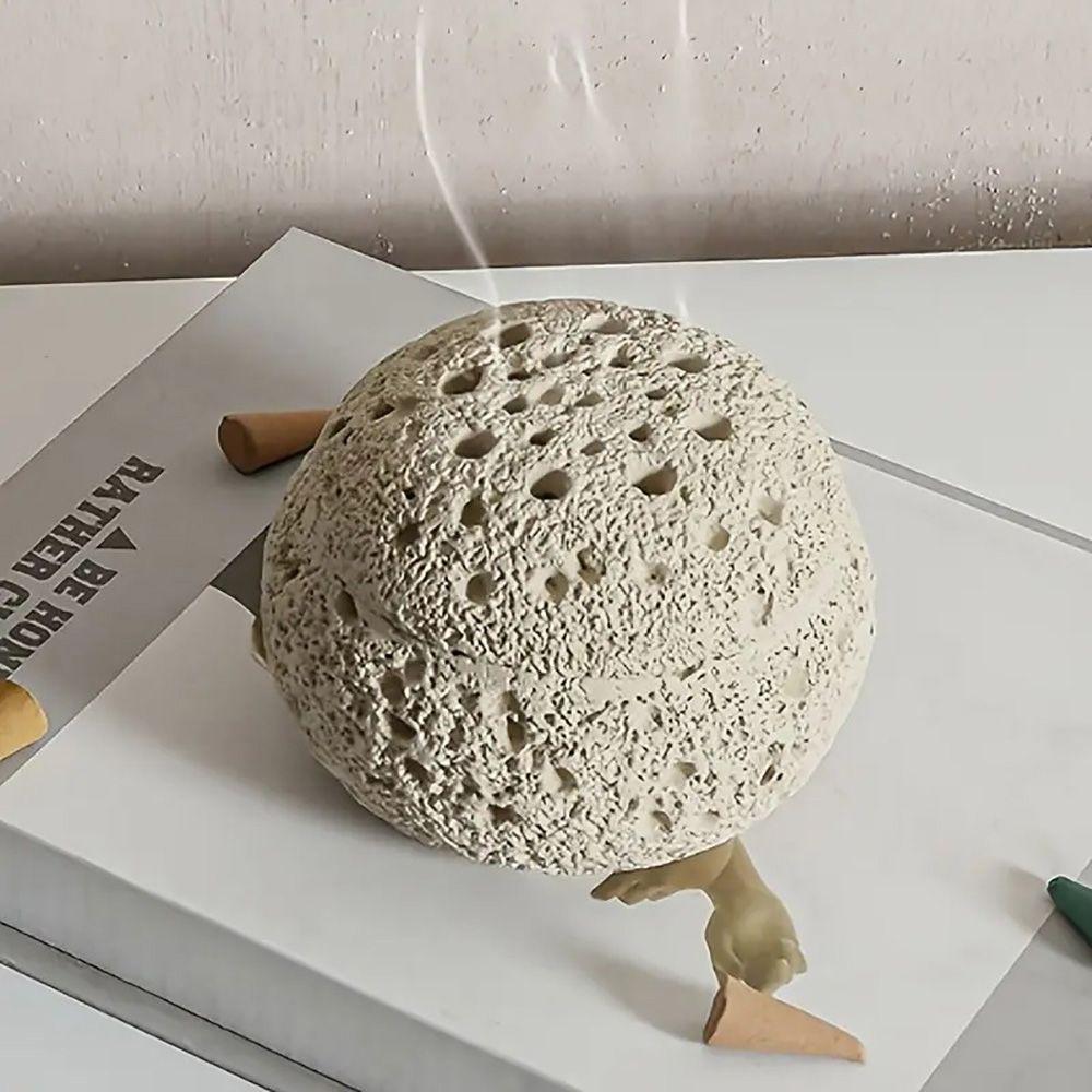 Anti-Fly Ash Lid Incense Burner Meteorite Spherical Aromatherapy Ornament Hotel Office