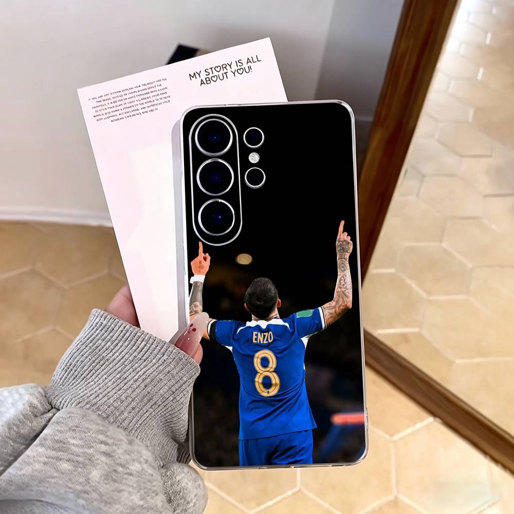 Чехол для телефона Enzo Fernandez для Samsung S25, S24, S21, S22, S23, S30, Ultra, S20, Plus, Fe, Note, 10, 9, 5G Прозрачный чехол
