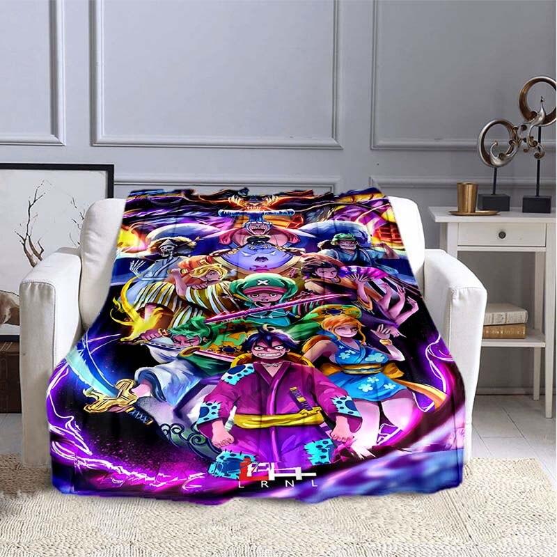 Аниме цельное прямоугольное одеяло с 3D принтом, фланелевое одеяло, фланелевое носимое одеяло, уникальное одеяло для дивана-кровати