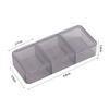 Mini Medicine Box Plastic Pill Storage Box Holder Organizer 3Grids Pill Case  Evening
