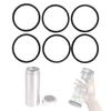 Set of 6 Cup Lid Rings Replacements for Glass Cups Flexible Silicone Water Cup Gasket Waterproof Colorful Seal Rings