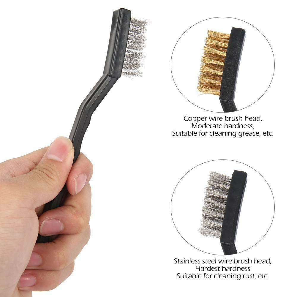 Car Stainless Steel Cleaning Brushes Grill Clean Tool Wire Brush Rust Paint Remove Tool