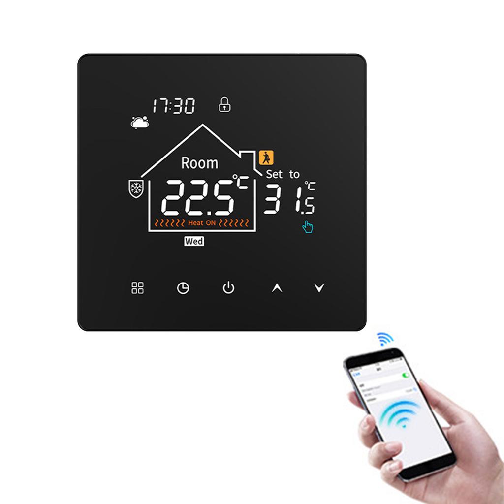 Smart Thermostat Electric Heating System Programmable Floor Temperature Controller for Home No Wireless Fidelity