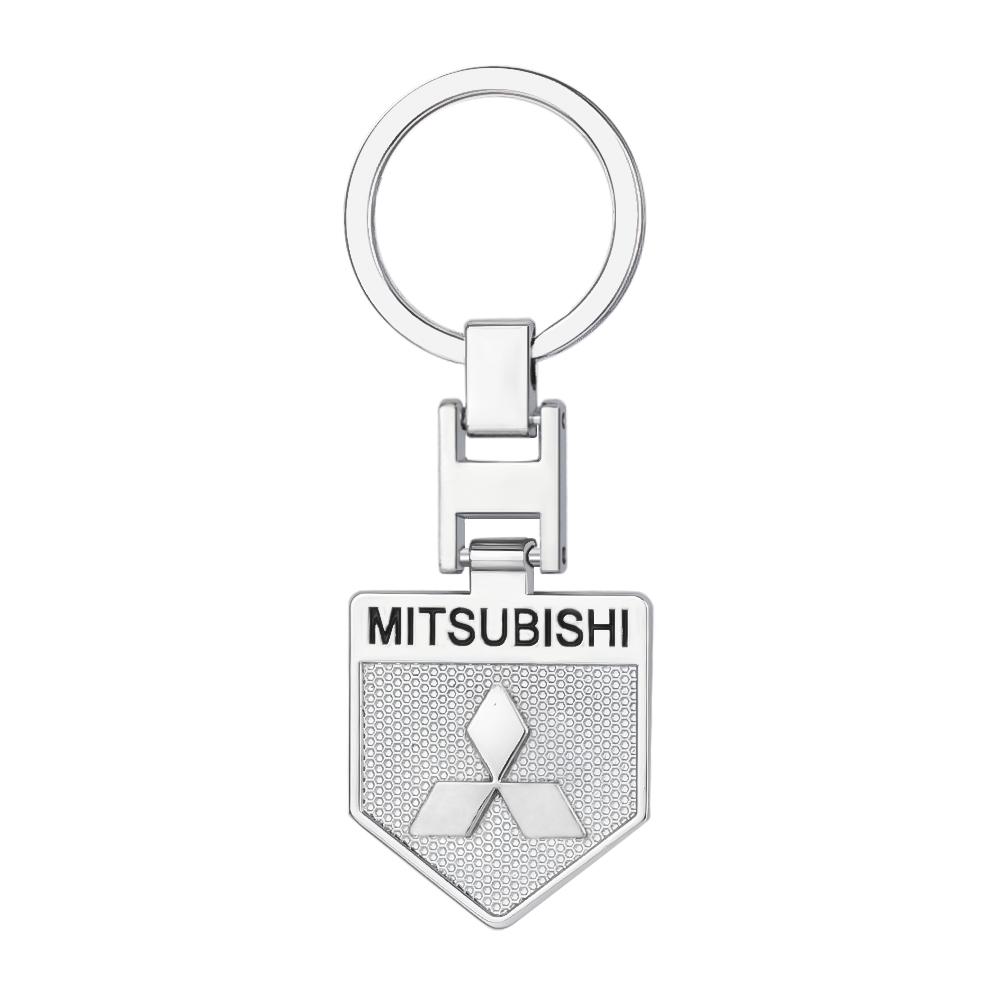 3D Metal Leather Car Styling Emblem Keychain Auto Key Rings for Mitsubishi Lancer 10 Xpander Pajero 4 Montero V73 Evolution Evo