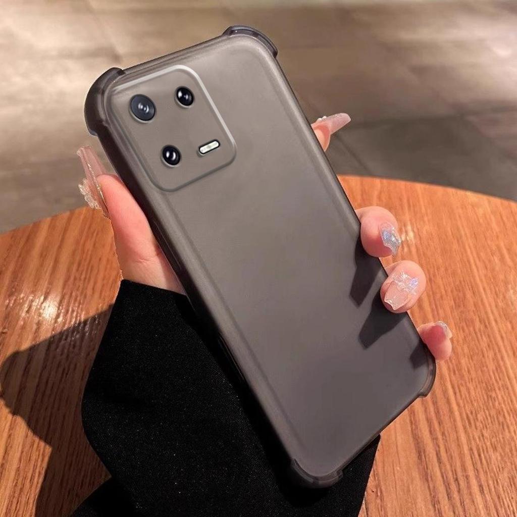 Чехол для Xiaomi 13 Pro Ударопрочный Бампер с Подушками Безопасности Матовый Полупрозрачный Чехол