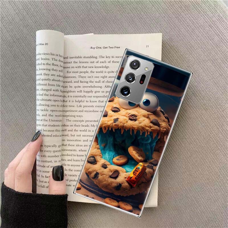 Funny Cookie M-Monster Phone Case for Samsung A17 A37 A57 A07 A16 A26 A36 A56 A05S A15 A25 A35 A55 Galaxy A03 A13 A23 A33 A53 A5