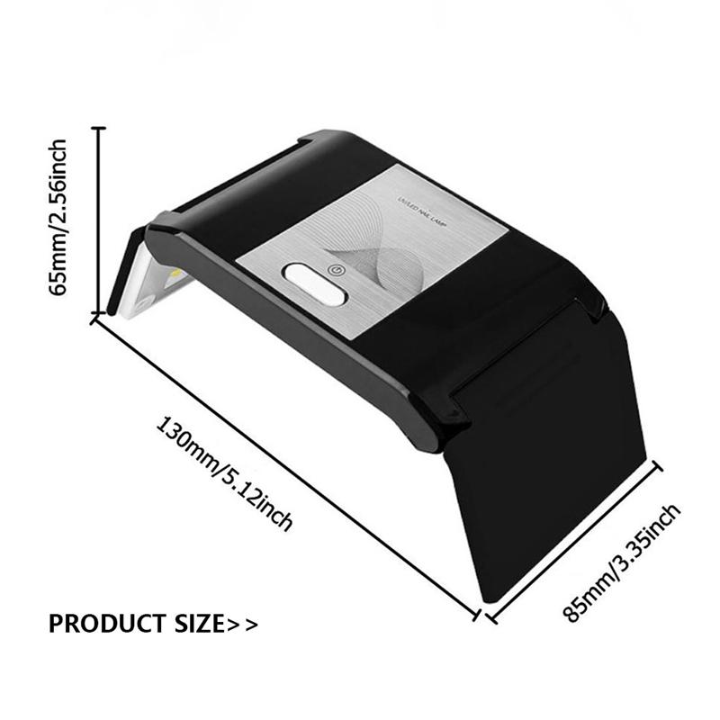 Портативная складная УФ-лампа для сушки ногтей, лампа для сушки геля, USB-лак для фототерапии УФ-геля