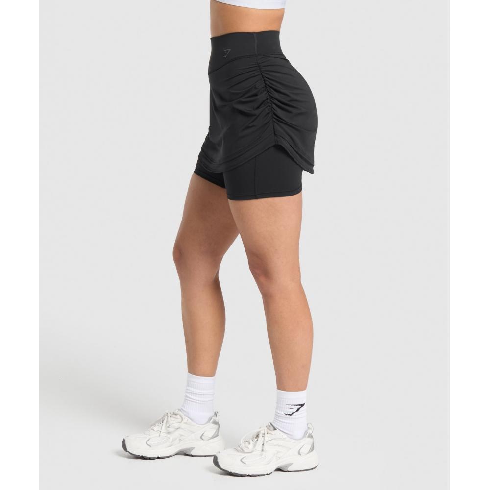 Gymshark Ruched Skort Black B3c8n Bb2j