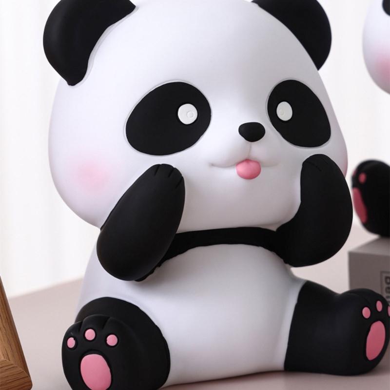 Money Container Versatile Coin Holder Lovely Panda Shaped Money Holder Piggy Banks Coins Savings Jar for Animal Lovers