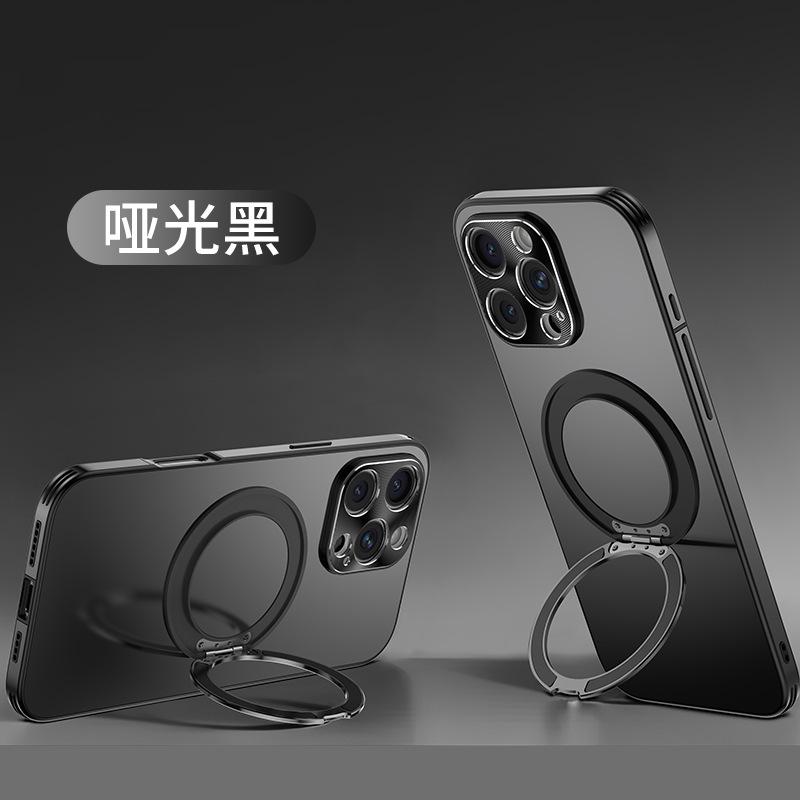 Новая модель подходит для чехла для мобильного телефона Apple 16ProMax с магнитной фиксацией, вращающимся держателем, для iPhone16, оригинальный 16Pro, противоударный.