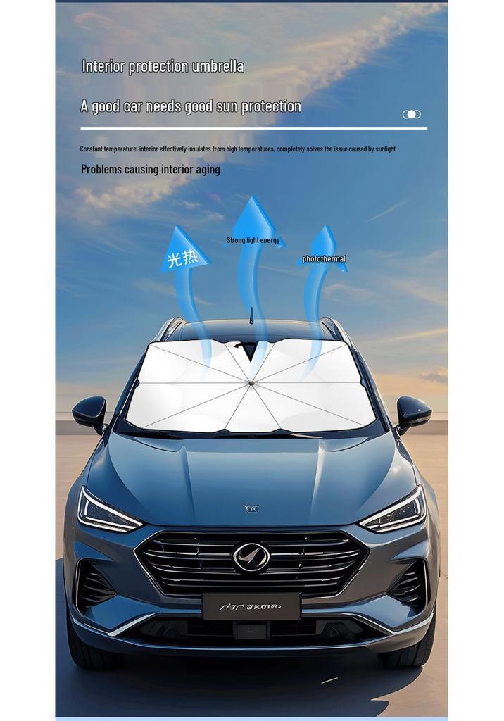 Автомобильный трос-солнцезащитный зонт для лобового стекла - Теплоизоляция и защита от солнца