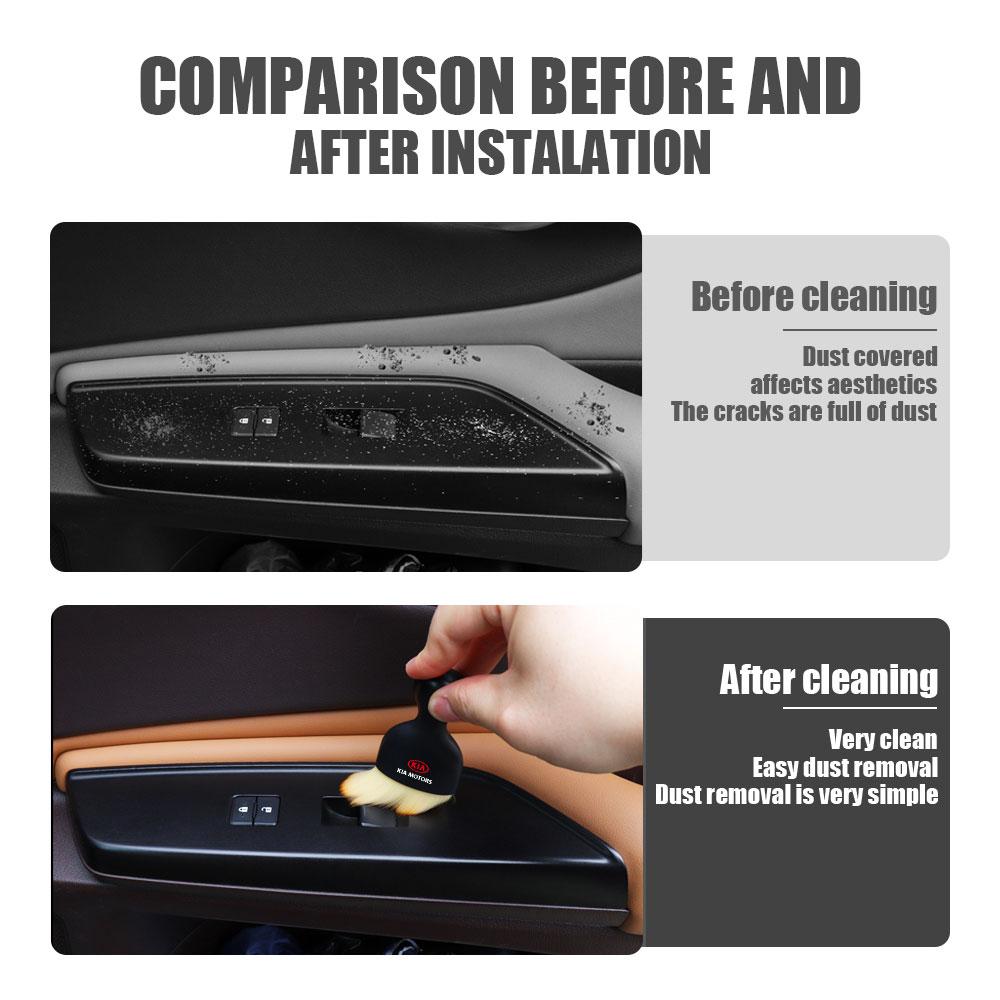 2026 Hot Car Sticker Car Stying Car Interior Soft Cleaning Brush Detailing Clean Tools For  Kia Sportage 3 Rio K2 Ceed Carnival 