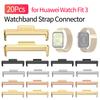 20 шт. 20 мм Металлический Коннектор для Умных Часов Huawei Watch Fit 3 Водонепроницаемый Браслет из Нержавеющей Стали Ремешок Коннектор