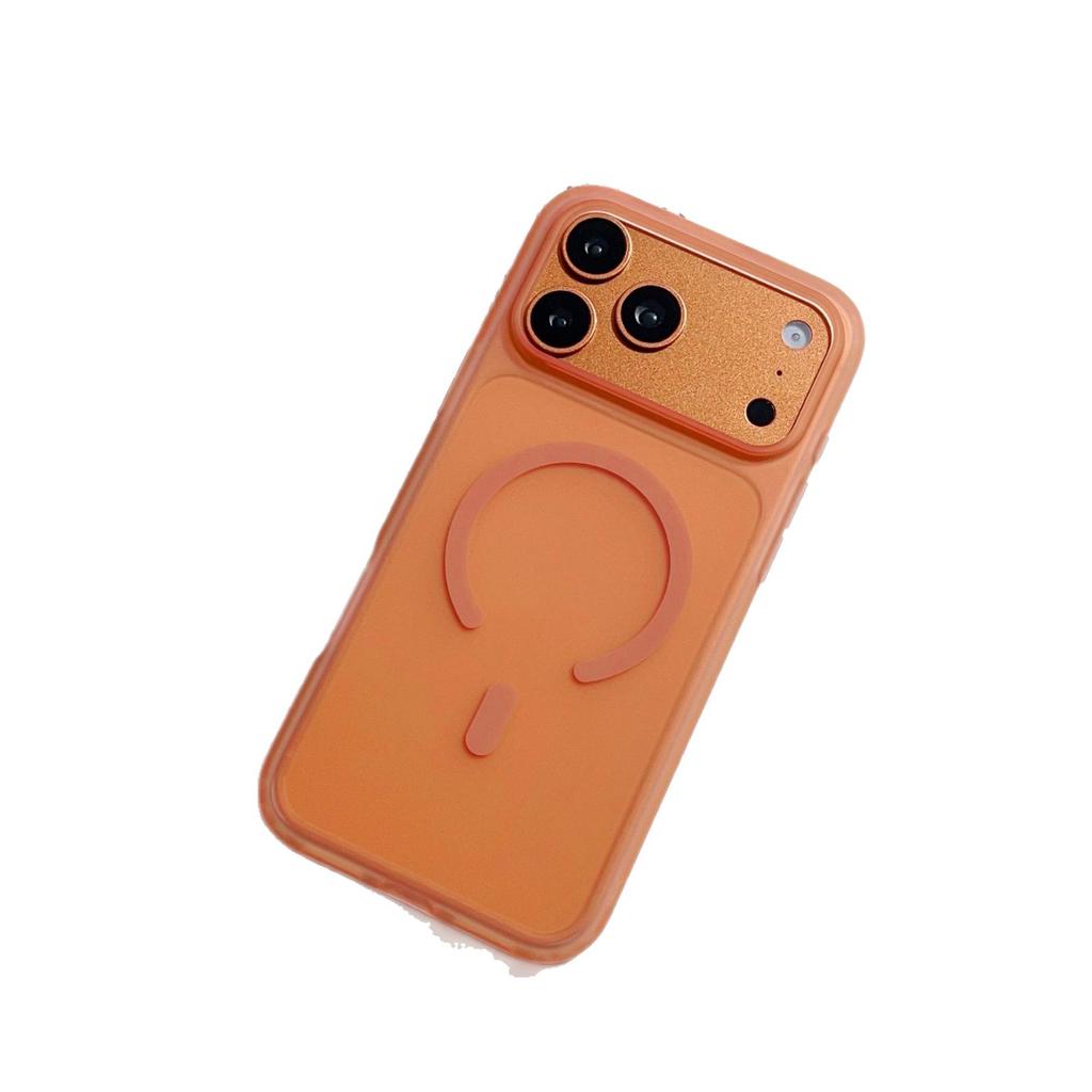 Матовая кожаная магнитная крышка для iPhone17promax простой чехол для мобильного телефона Apple 16 желе однотонный противоударный чехол