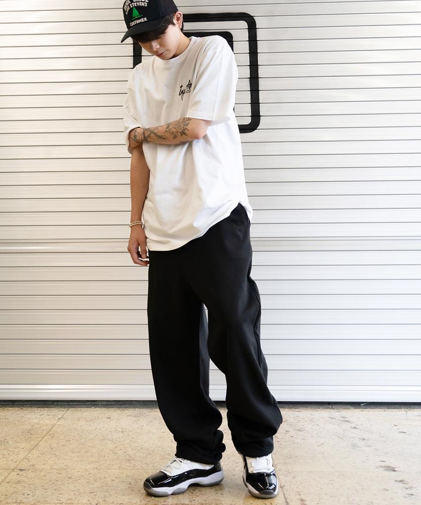CREAM SODA LAB Carpenter Bermuda Sweat Wide Black Pants