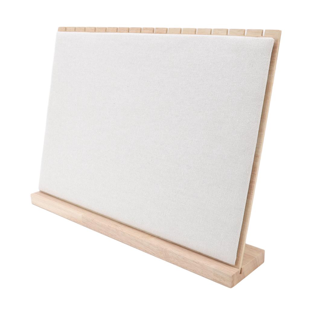 Wooden Jewelry Display Stand 16 Slots Detachable L Shape Strong Structure Necklace Rack for Home