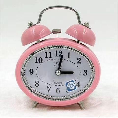 Special for students Metal bell alarm clock creative learning silent night light classic loud bedside cute clock