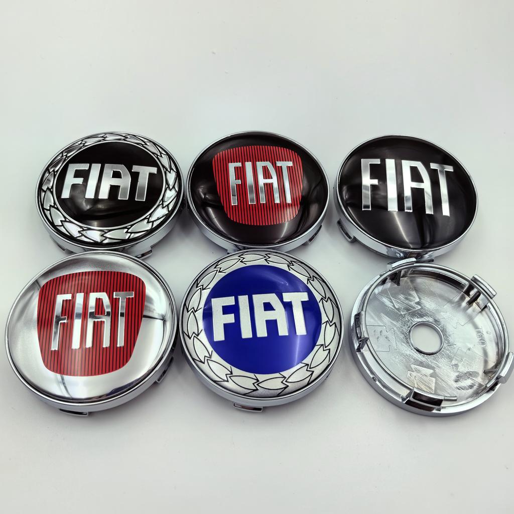 4 шт. 60 мм логотип fiat Колпачки ступицы колеса автомобиля Значок Аксессуары для стайлинга Серебристый ИЛИ Черный Совместимо с FIAT
