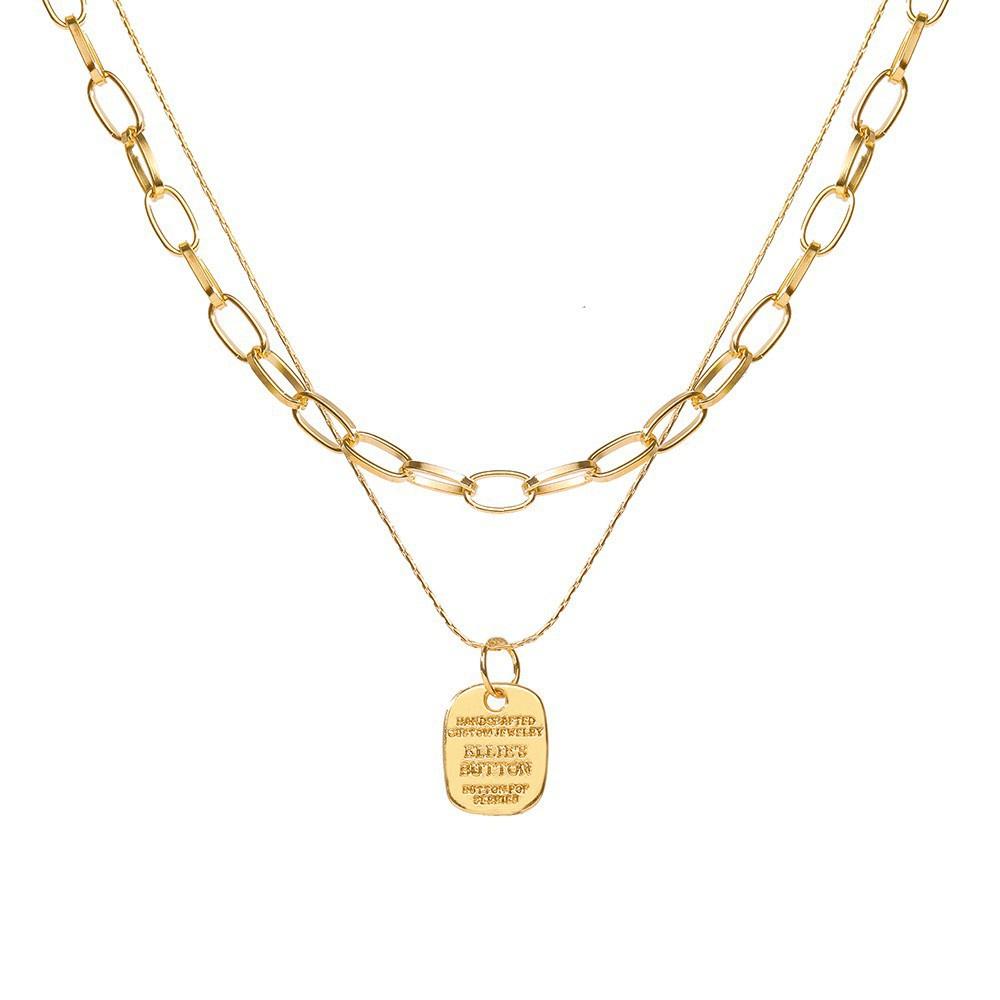 iF ME Корейское многослойное ожерелье с бабочкой, модное золотистое, серебряное ожерелье-цепочка, женские ювелирные аксессуары