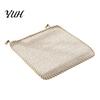 Minimalist Chair Mats for Study Cotton Linen Pad with Ties, Striped Plaid Mat French Pastoral Style Seat Pads Lace Trim, Breathable Dining Office