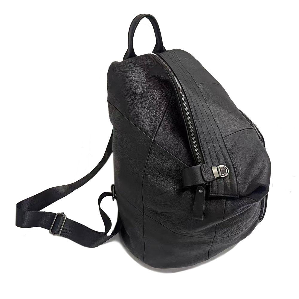 Стильный кожаный рюкзак из сшитой вручную коровьей кожи, большой емкости, ретро-рюкзак с замком против кражи