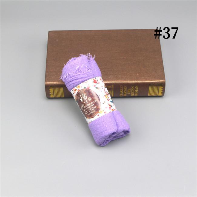 Wholesale Price 70*180cm Women Muslim Crinkle Hijab Scarf Femme Musulman Soft Cotton Headscarf Islamic Hijab Shawls and Wraps