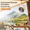 Portable Desktop Air Circulator Fan Smart Digital Display Rechargeable Wall Mounted Hanging Cooling Fan With Night Light