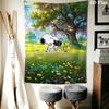 Snoopy Woodstock Garden Tapestry Fashion Print Background Cloth Wall Decoration Christmas Gift Background Wall Hanging Cloth
