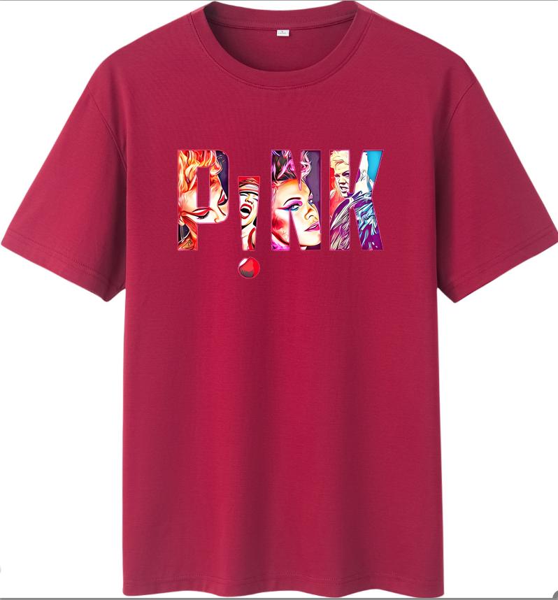 P!nk Cropped T Shirt Summer Carnival Tour Pink Tour 2024 Iconic P!nk Merch T-shirt Aesthetic Clothes Oversized T Shirt Tops