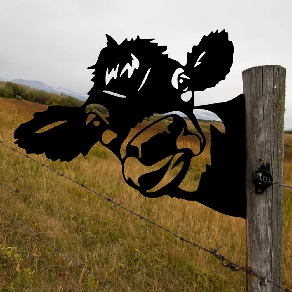 Добавьте очарования фермерского дома в свой сад с помощью железного силуэта в форме коровы — идеального украшения для садовых вечеринок и декора на открытом воздухе