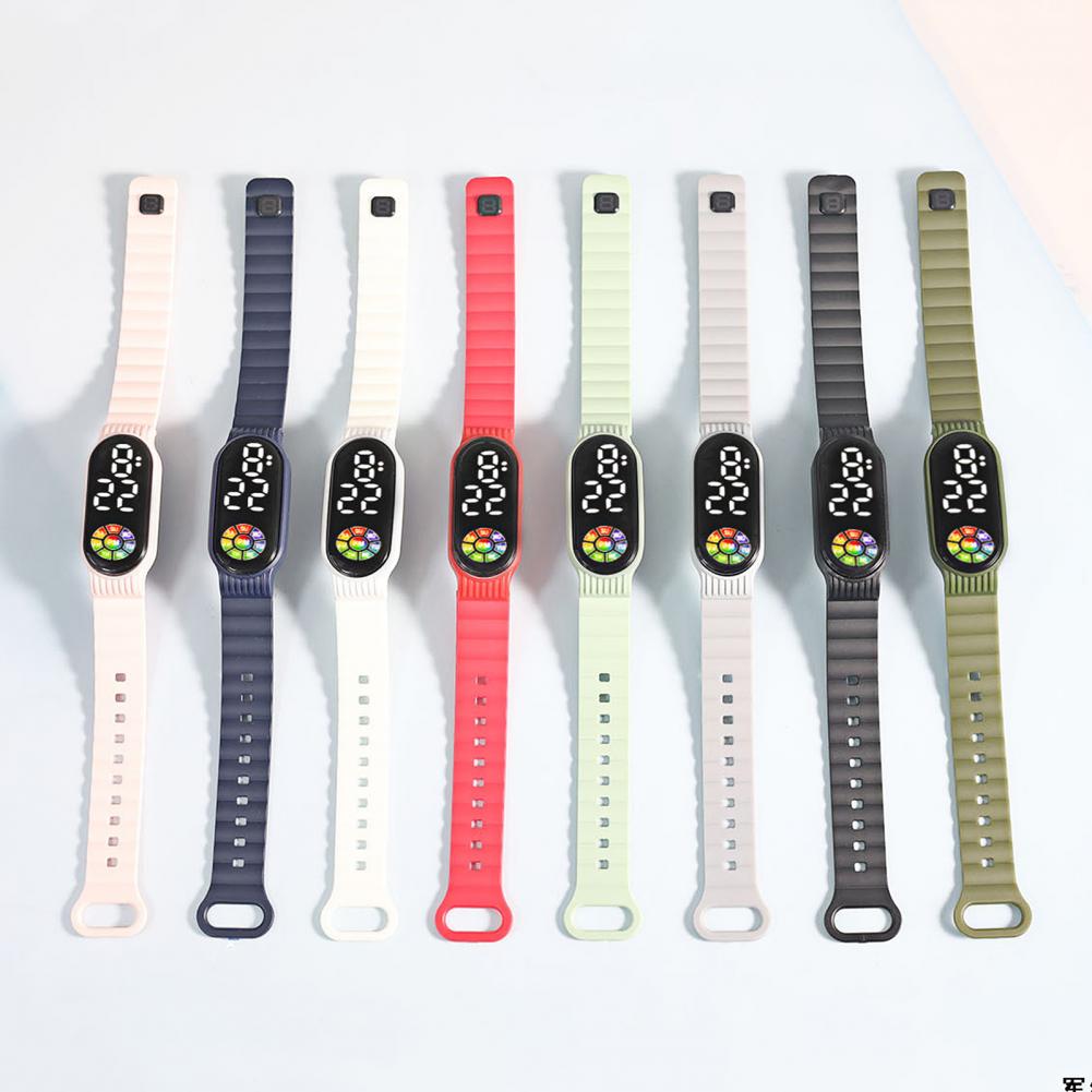 Наручные часы с сенсорным управлением и цифровым дисплеем, водонепроницаемые многофункциональные детские электронные часы