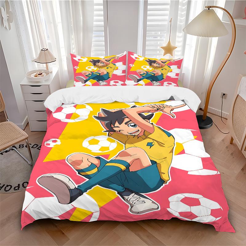 3pcs Soccer Dreams Action Bedding Set, Includes One Quilt Cover and Two Pillowcases, Bedroom and Guest Room Decoration. T7231111