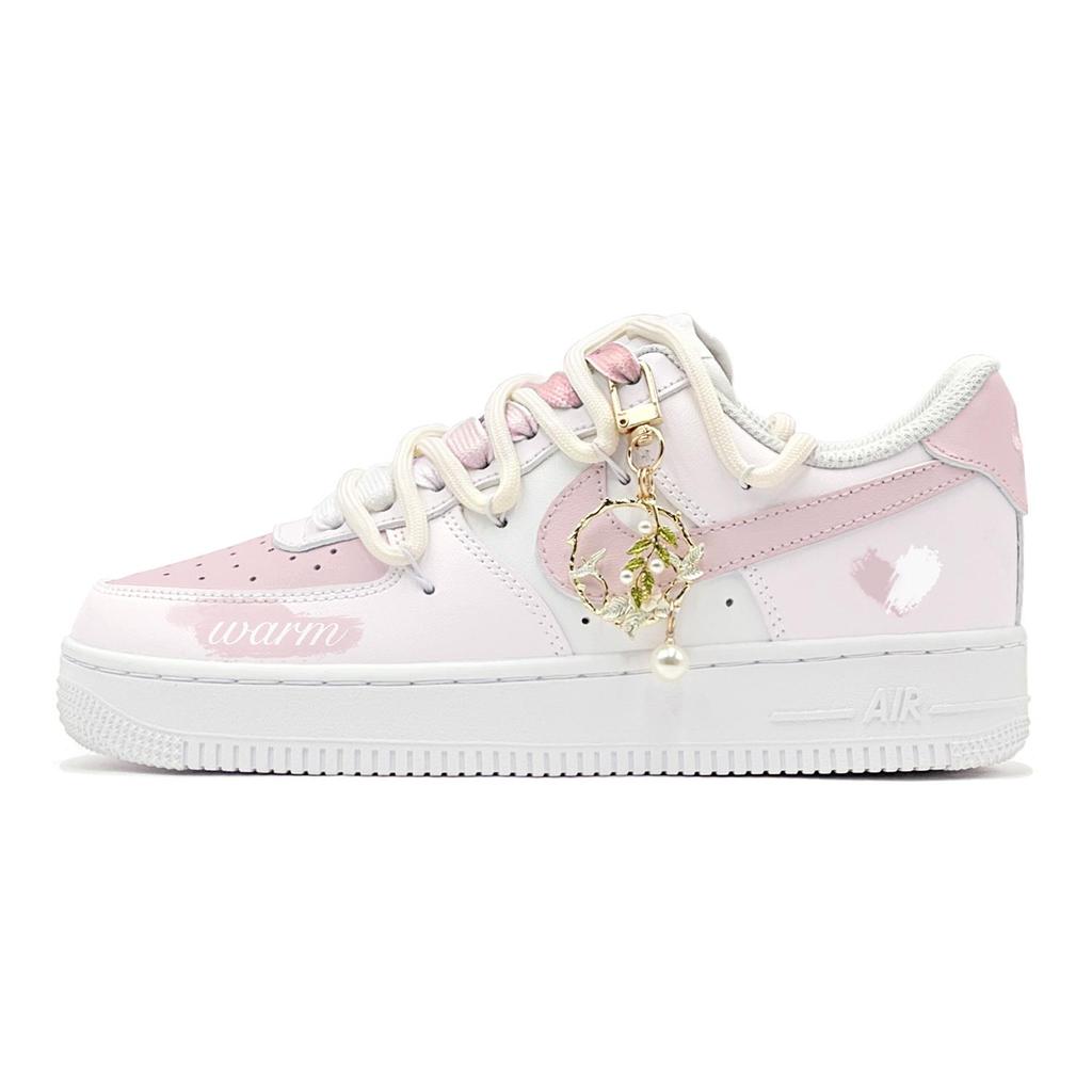 Nike Air Force 1 Low Нескользящие Низкие Скейтбордические Кроссовки GS Розовые Белые DH2920-111(TeamS-S-BOX)