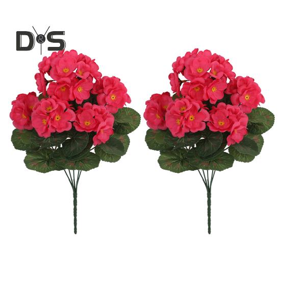 1/2 шт. искусственная герань реалистичные устойчивые к ультрафиолетовому излучению искусственные цветы для свадебной вечеринки в помещении и на открытом воздухе офисный стол центральный элемент пластиковые искусственные цветочные растения