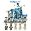 1256PCS Blue Police Station Building Blocks Toys for Boys Educational Toy for Kids 6+ Years Old Children Gifts