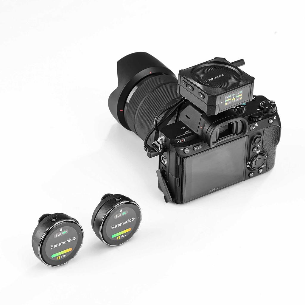 Saramonic Blink Me B2 Touchscreen Wireless Microphone System One 2.4G (Two Transmitters, Receiver)