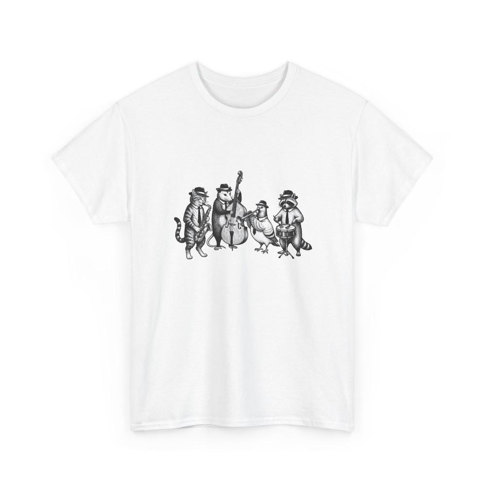 Jazz Band Animals Shirt Funny Band Gift Women Illustration Tee Animal Band